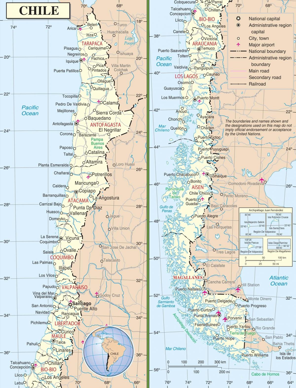 картата де Чили