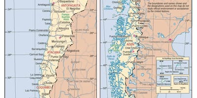 Карта на Чили градове