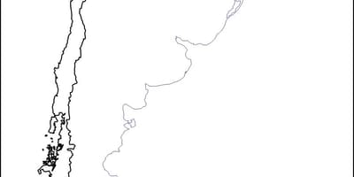 Празна карта Чили